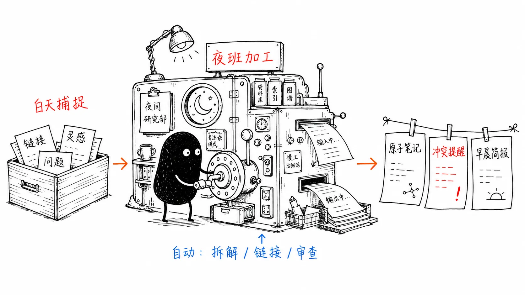 A second brain as an overnight research department