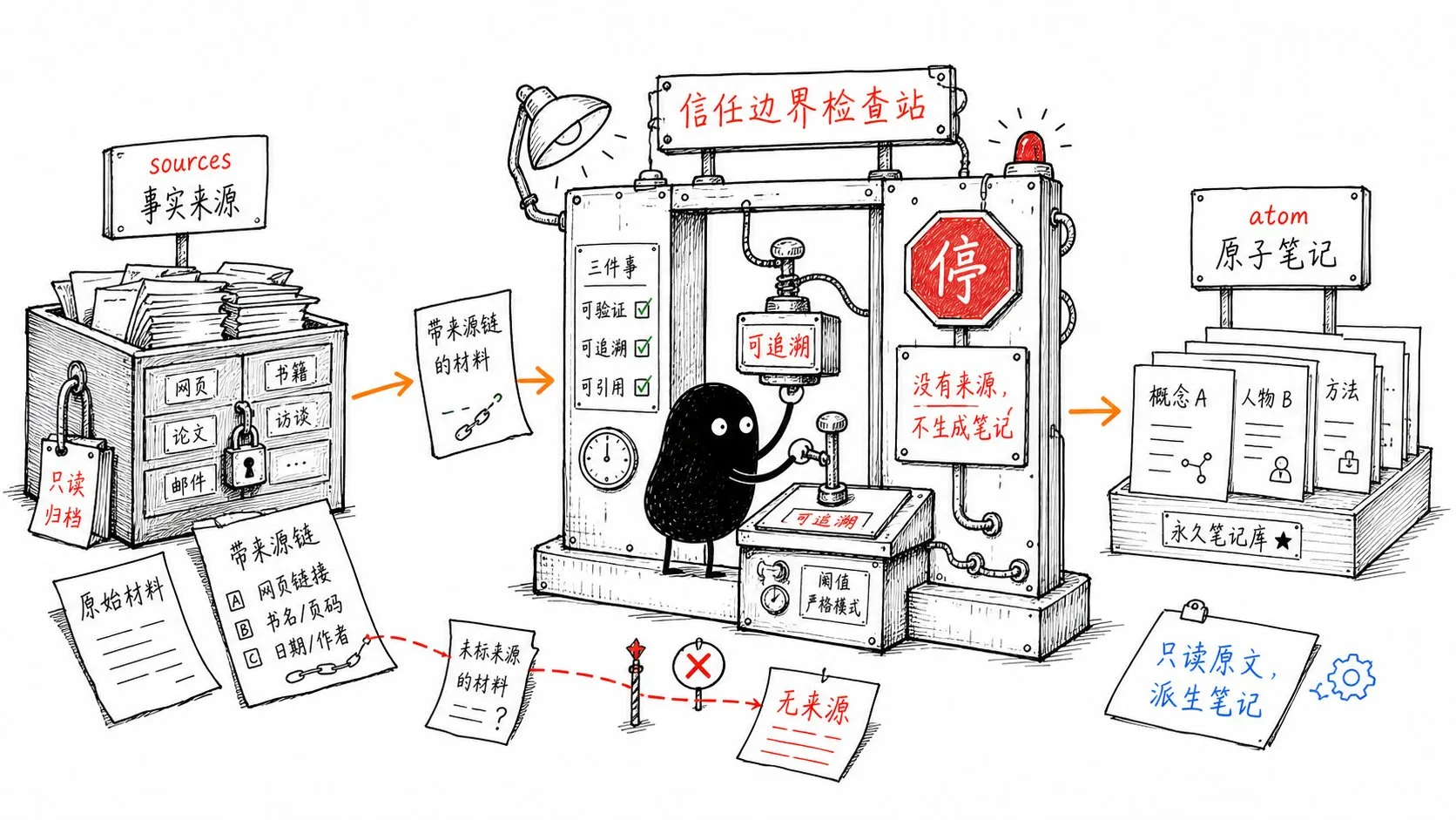 The source requirement as a trust boundary